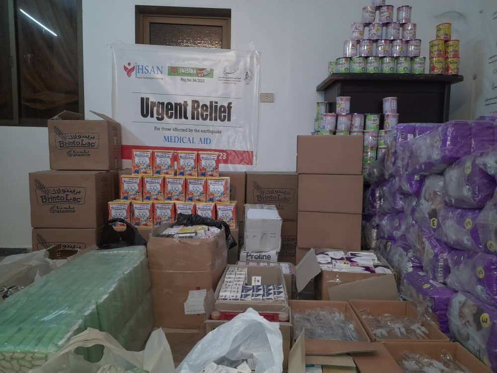 إحسان تقوم بإرسال مساعدات طبية للمتضررين في منطقة حلب في سوريا