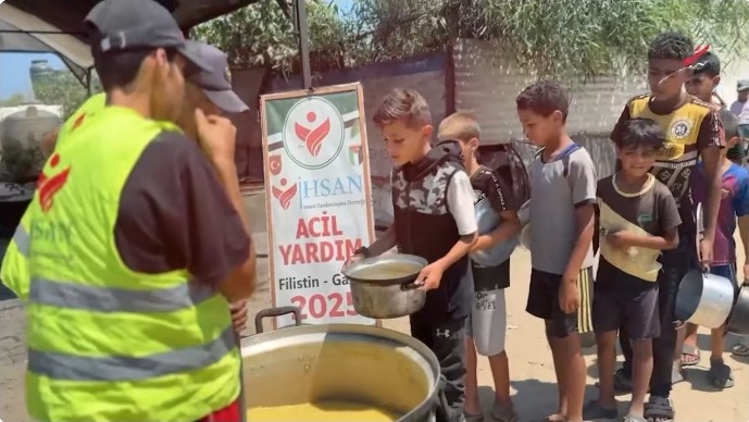 تكية إحسان للاغاثة الإنسانية في 23 يوليو 2025 جنوب غزة