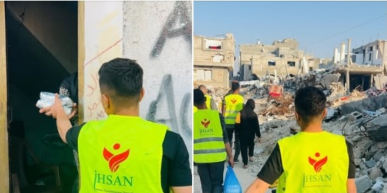 تقديم وجبات الإفطار اليومي لمئات الأشخاص في قطاع غزة يوم السبت 15 رمضان