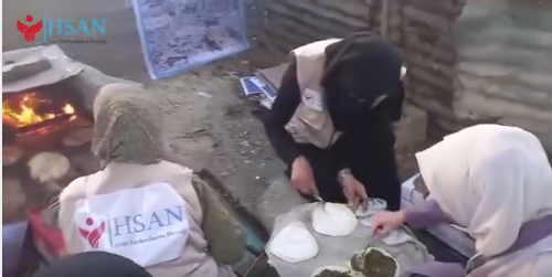 مؤسسة إحسان تجهز المعجنات للاجئين في مخيمات النزوح جنوبي القطاع