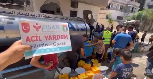 توزيع مياه الشرب شمال قطاع غزة