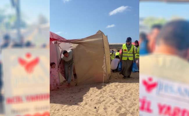 تقديم السلل الغذائية للعائلات الأشد عوزاً في مخيمات جنوب قطاع غزة